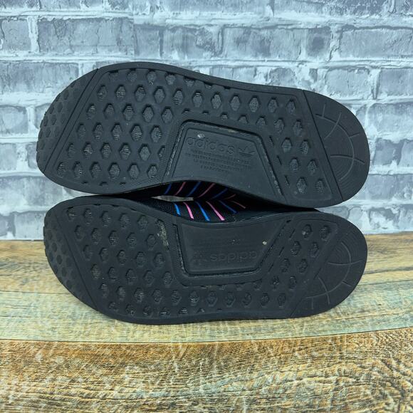 Adidas NMD_R1 V2 Core Black Pulse Blue Magenta Shoes IE7279 Mens Size 7.5 - Picture 10 of 10